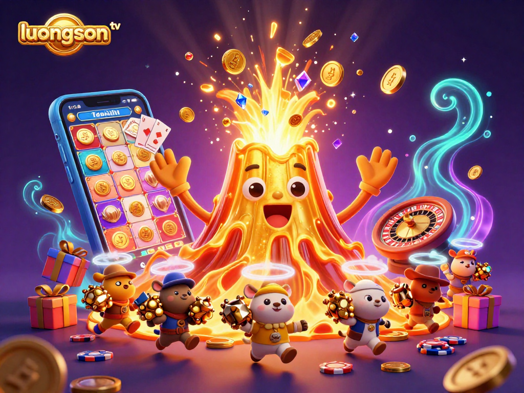 Experience exhilarating moments with luongson tv as the golden volcano erupts into coins and treasures!