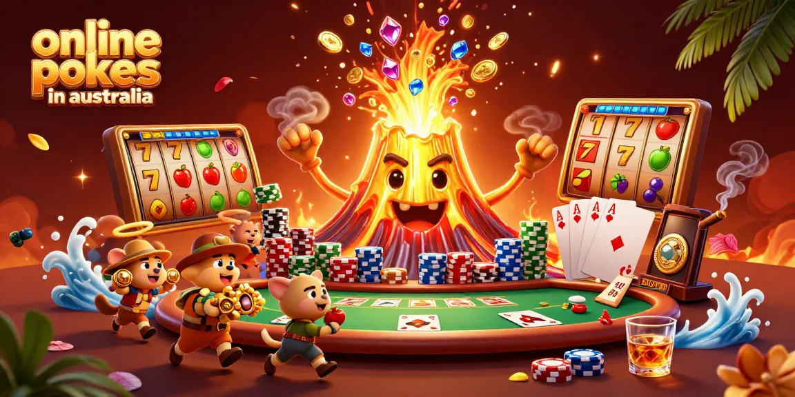 Experience the thrill of online pokies in Australia with a vibrant scene of treasure-filled adventures.