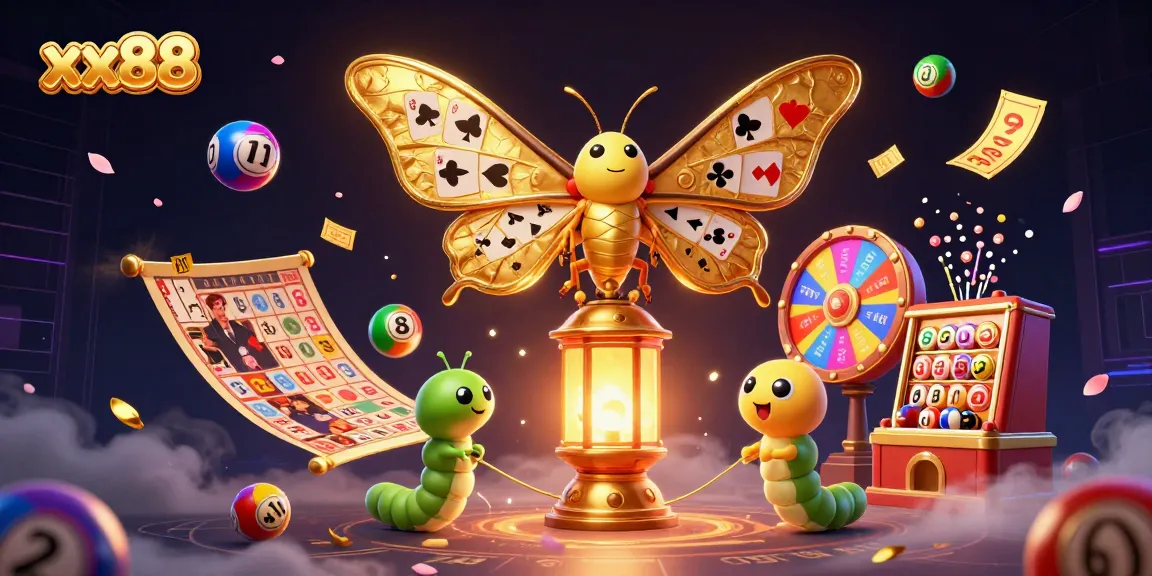 Experience thrilling gameplay with xx88 and colorful lottery elements in a vibrant casino scene.